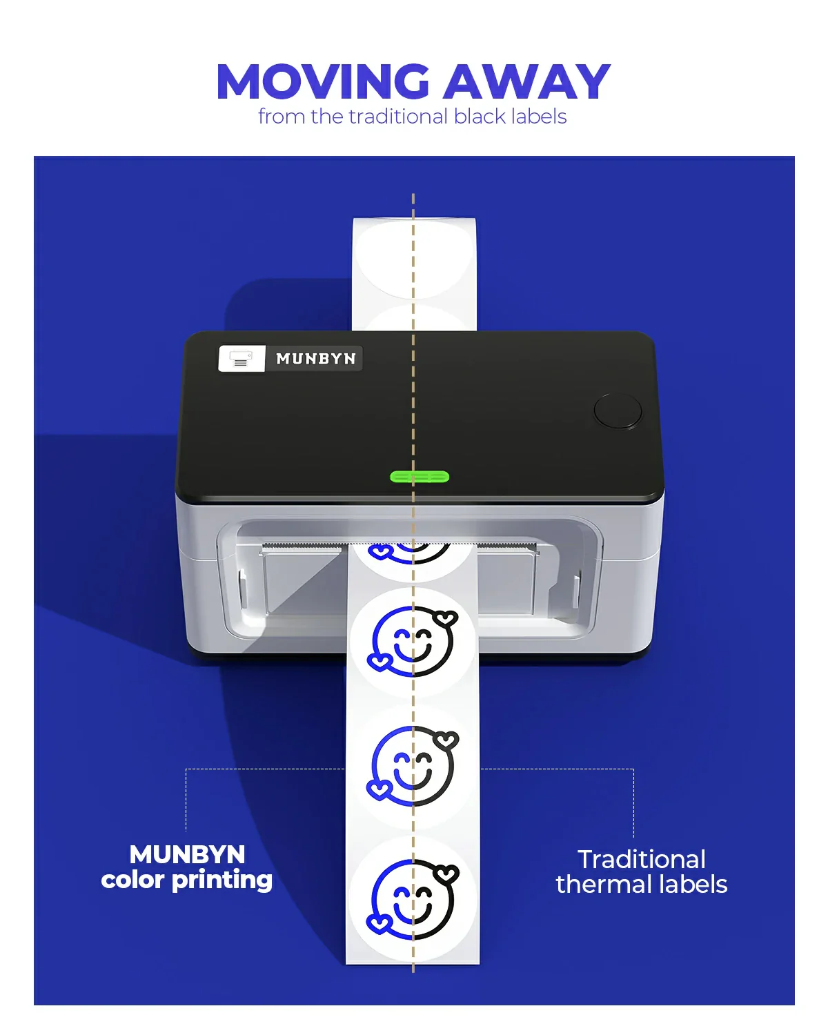 2" Blue Printing Labels - Image 3