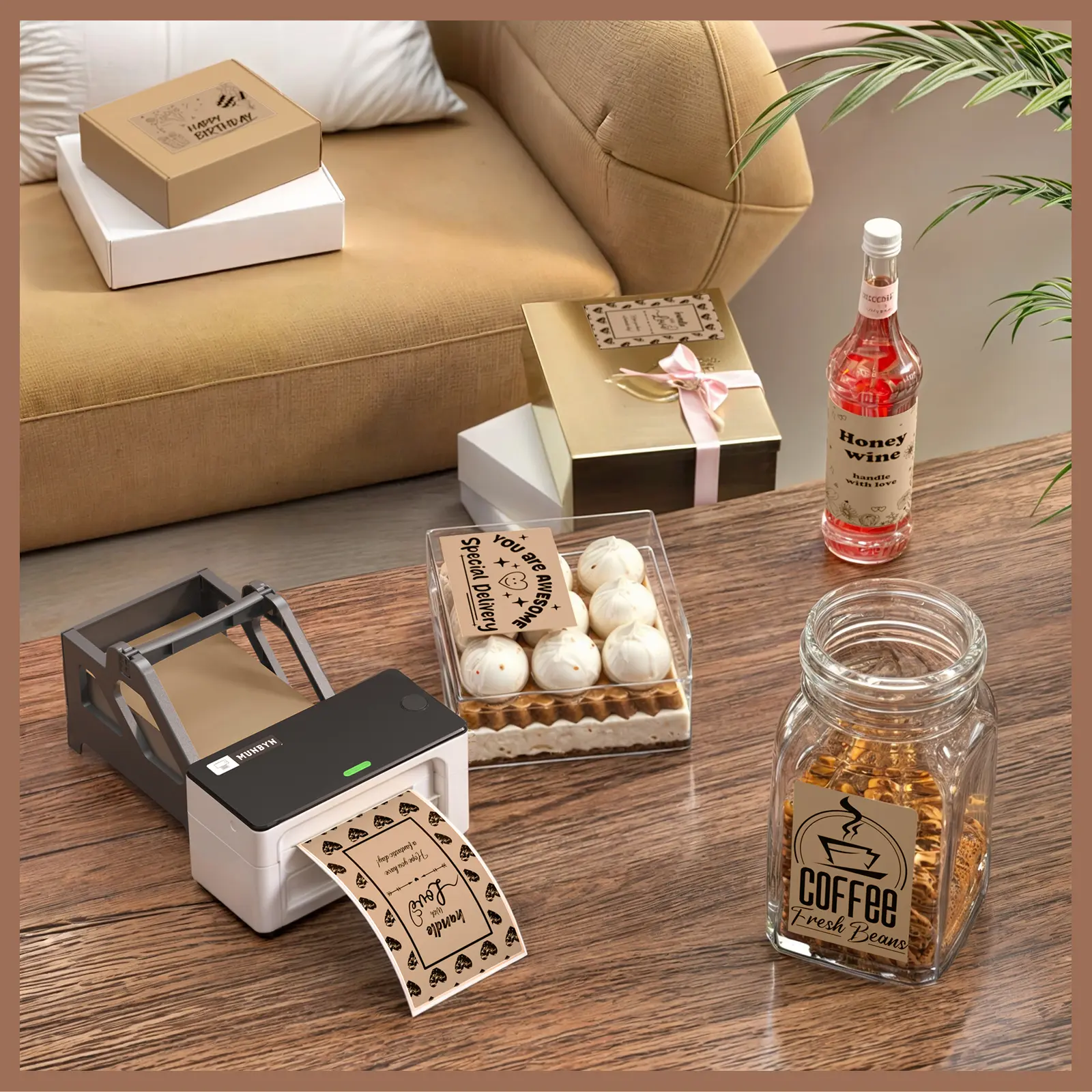 4" x 6" Fan-Fold Labels (Brown) - Image 8