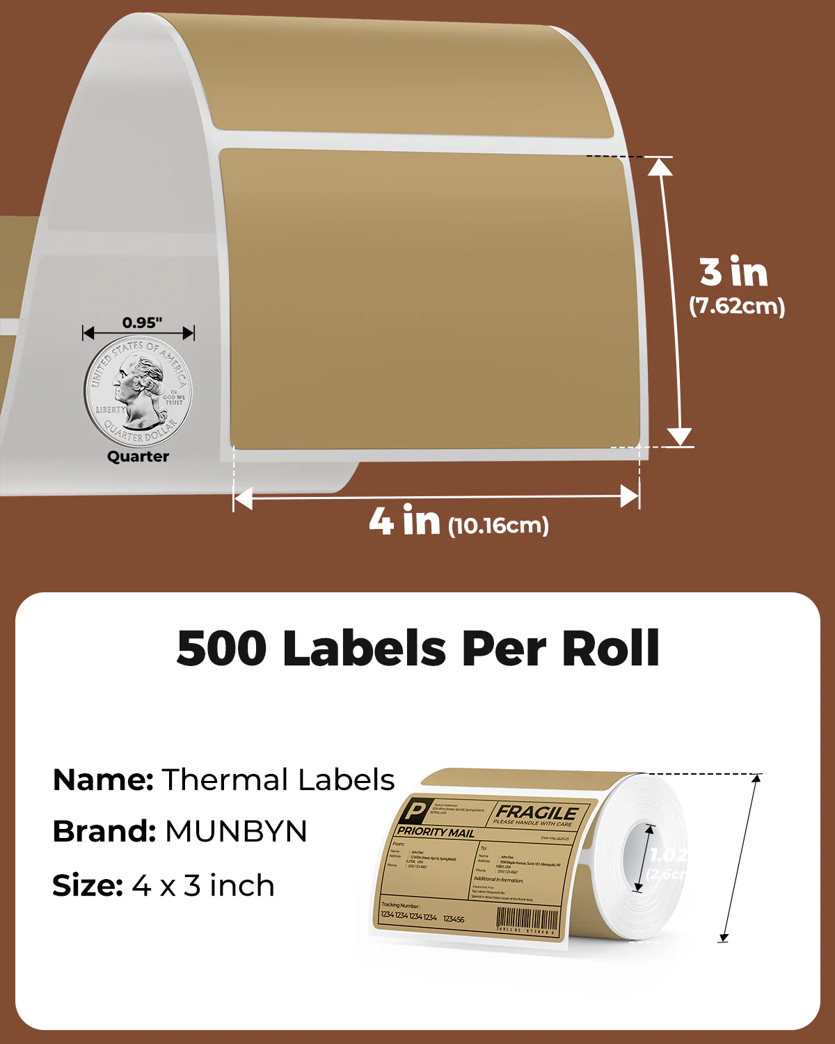 Brown Rectangle Labels - Image 4