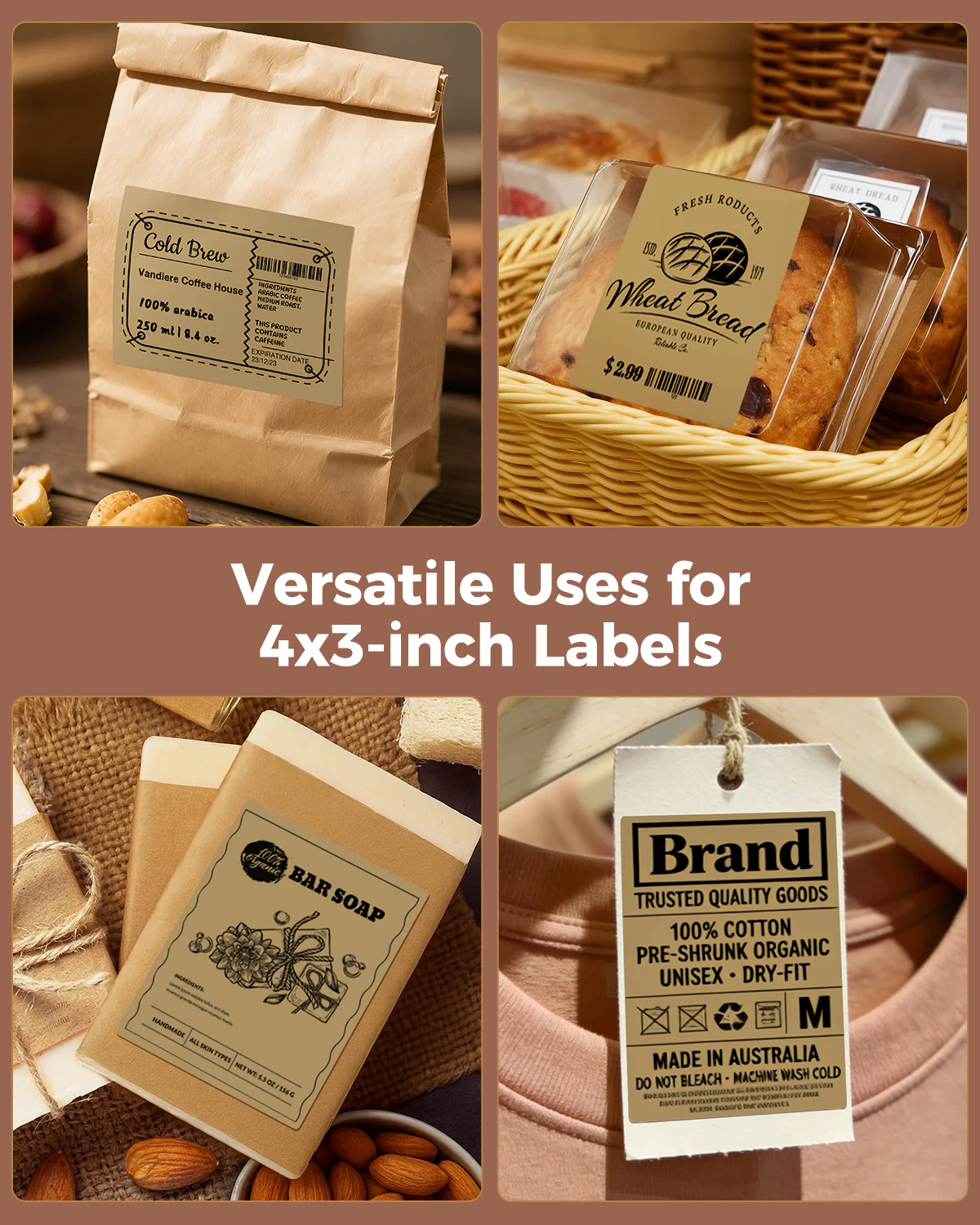 Brown Rectangle Labels - Image 6