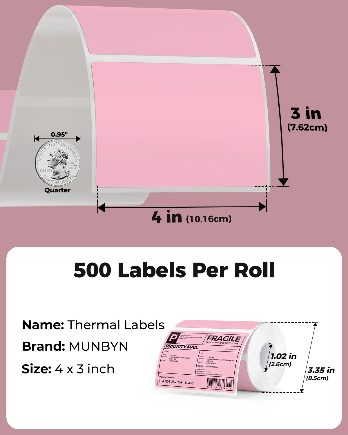 Pink Rectangle Labels - Image 4