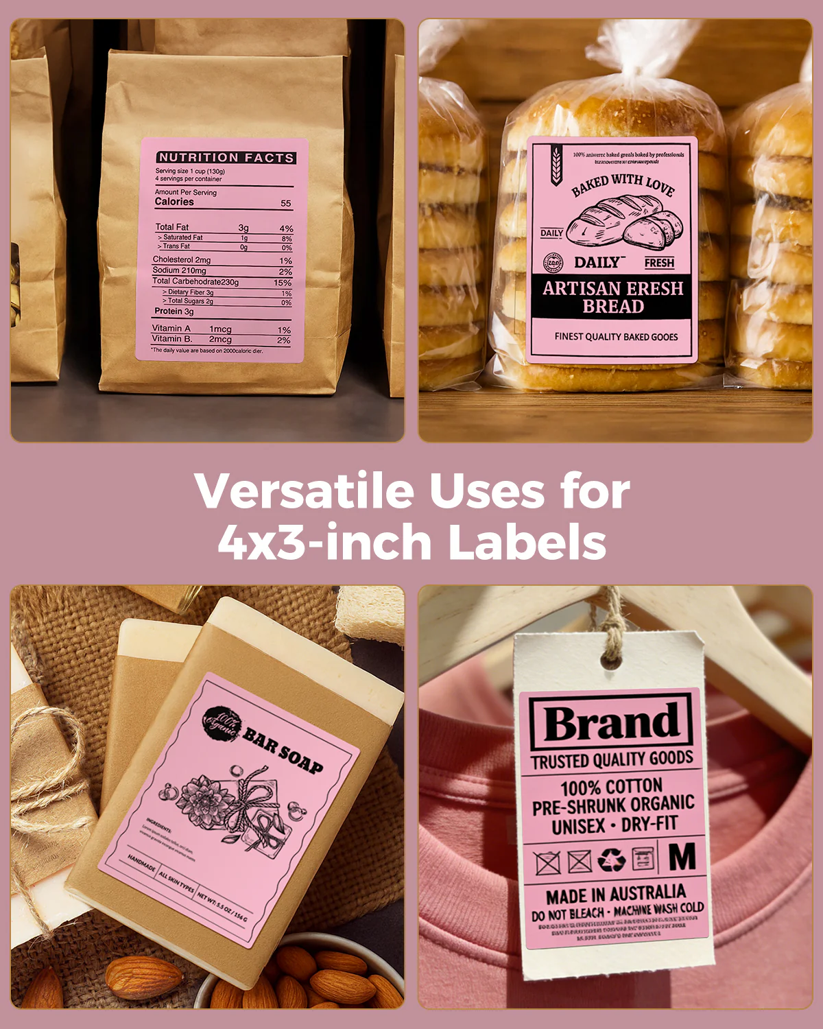Pink Rectangle Labels - Image 8